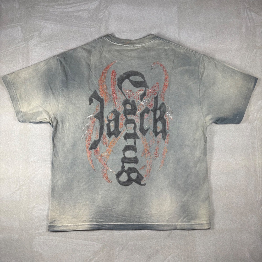 Travis Scott Cactus Jack Vegas Washed‎ Grey T-Shirt XL 2024 Laflame Enterprises